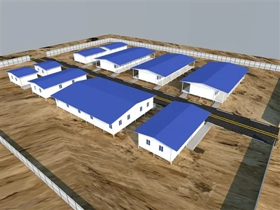 Проектиране на строителен лагер с CBC 20-футови сглобяеми контейнери Flatpack във Френска Гвиана